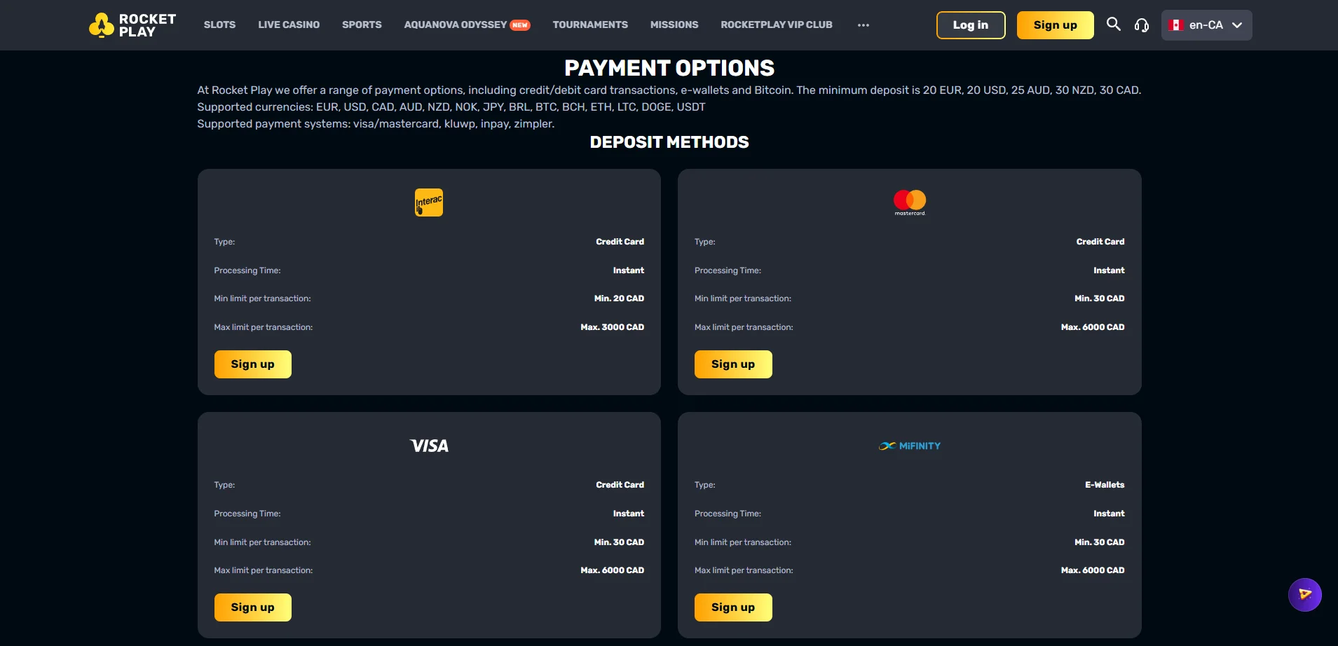 How to Deposit Money in Rocketplay Casino