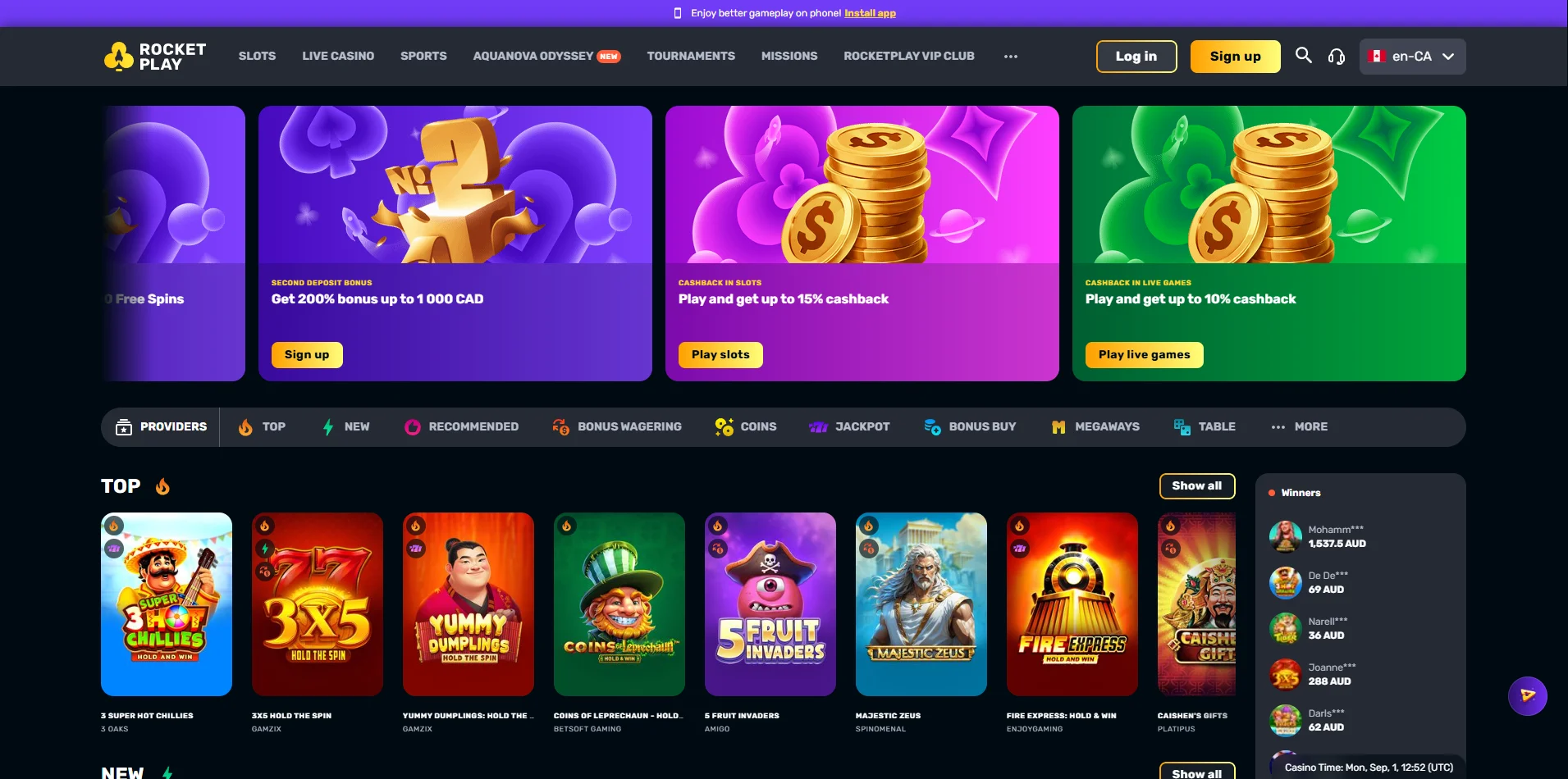 Rocketplay Casino Sign Up Bonus
